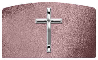 DACRO-510-SL-SH-OR Silver Single Cross Shimmer Orchid